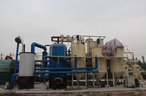Waste oil refining to diesel fuel machine