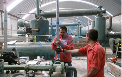 Mexico customer bought 6 sets waste tyre recycling pyrolysis plant in 2013