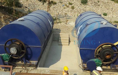 Guatemala Installing waste used tyre recycling pyrolysis plant 