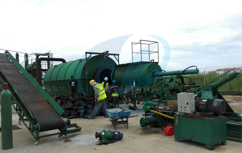 To install waste tire/tyre recycling pyrolysis machines for Panama customers