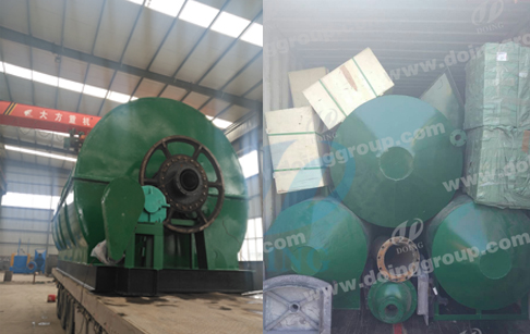 Used tyre pyrolysis continuous process plant delivery to Nigeria