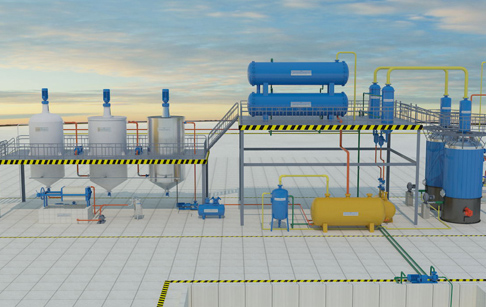 Crude oil refining process plant