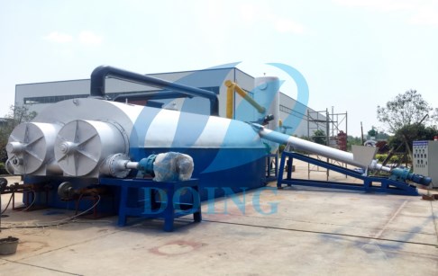 Contiunuous production waste tire pyrolysis plant