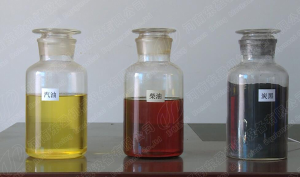 integrated type continuous pyrolysis and distillation plant output products