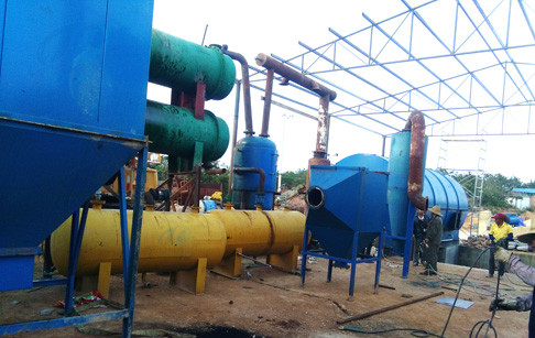 second installation of 2 sets 10T/D waste plastic to oil recycling plants