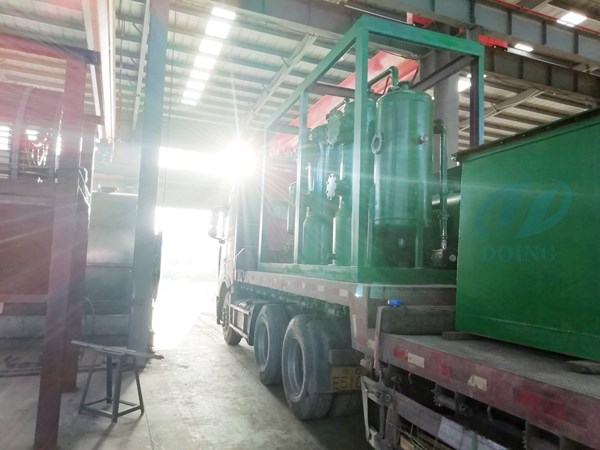 congratulations on the delivery of waste tyre to oil pyrolysis plant to india