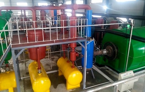 4 sets tyre pyrolysis plants for sale successfully installed in Hubei, China