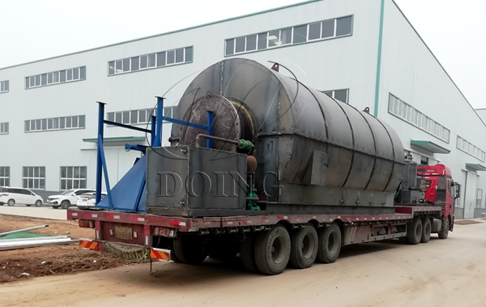 Two sets 12T/D tyre recycling pyrolysis plants delivered to Liaoning, China