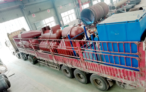 One set 12T/D waste tyre recycling pyrolysis plant delivery to Guangxi, China