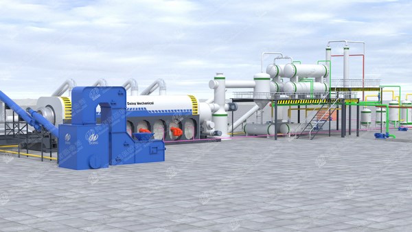 continuous waste tyre pyrolysis plant