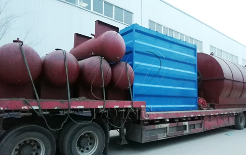 2 sets waste tyre to oil recycling plants delivered to Anhui, China