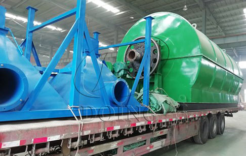 4 sets waste tyre pyrolysis equipments delivery to Guizhou, China
