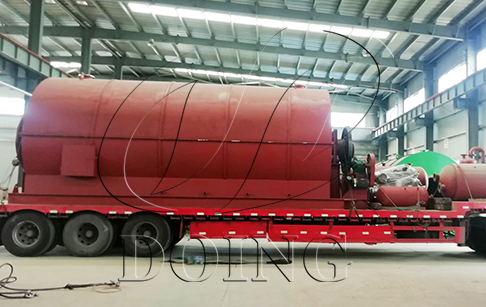 One set waste tyre pyrolysis plant delivered to a local customer in Henan, China