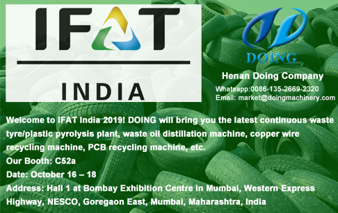 Henan Doing Mechanical Equipment Co., Ltd will wait you at IFAT India 2019