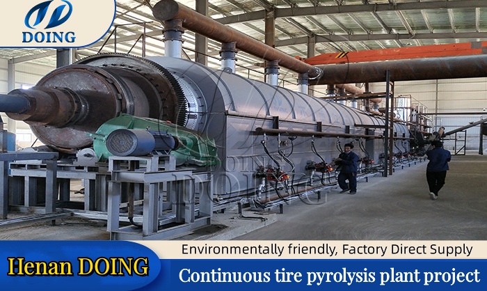 continuous rubber tyre pyrolysis plant