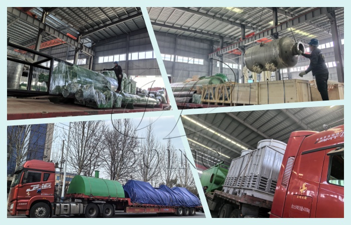 Shipping pictures of continuous tire pyrolysis machine to America