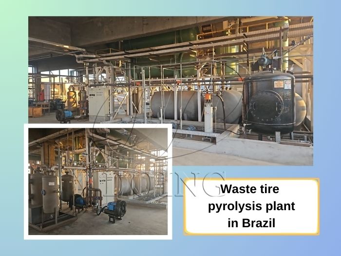 Installation pictures of waste tyre pyrolysis plant in Brazil