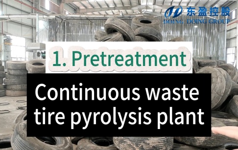 Fully continuous tire pyrolysis plant working process 1: waste tire pre-treatment