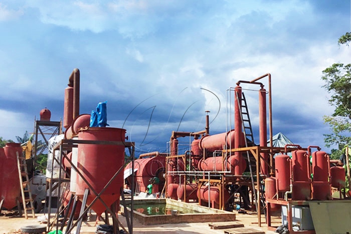 tire plastic pyrolysis equipment project in Colombia