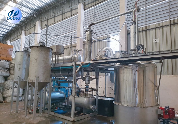 pyrolysis oil refinery machine