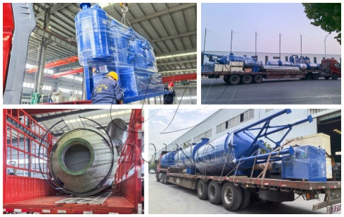 50TPD continuous tyre oil pyrolysis plant delivered to India!