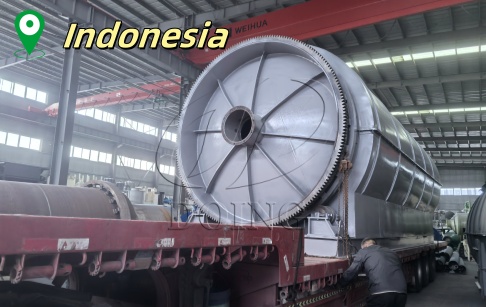 Semi-continuous waste tire pyrolysis machine delivered to Indonesia