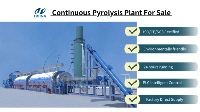 continuous rubber powder pyrolysis machine