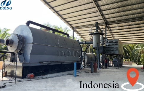 DOING 15 TPD semi-continuous tire pyrolysis equipment installed in Indonesia DOING 15 TPD semi-continuous tire pyrolysis equipment installed in Indonesia