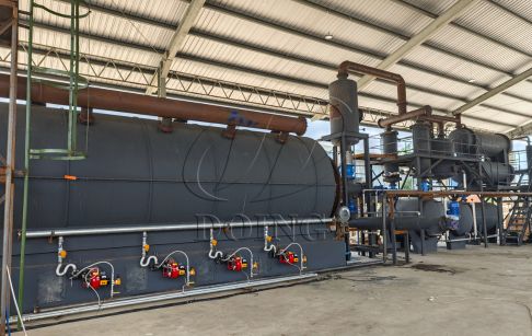 DOING Installed 15-Ton Tank Bottom Sludge Pyrolysis Equipment for Colombian Repeat Client