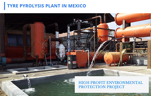 10T continuous waste plastic pyrolysis plant installed in Monterrey, Mexico