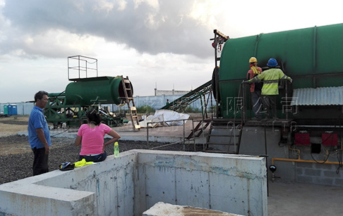 Waste tire/tyre recycling pyrolysis machine project in Panama 