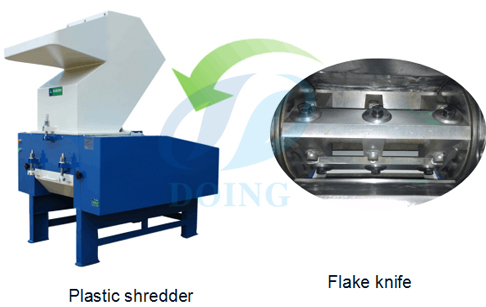 plastic shredder of continuous waste plastic pyrolysis plant