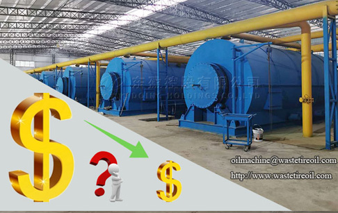 How much does it cost to set up waste tire pyrolysis plant?